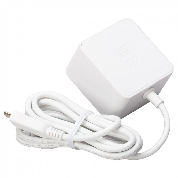 Raspberry Pi 3 Strömförsörjning Micro USB White